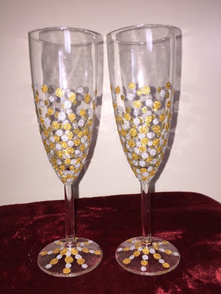 Glitter Toasting Flutes